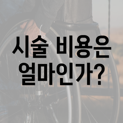 시술 비용은 얼마인가?