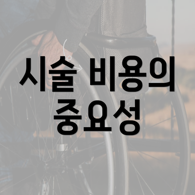 시술 비용의 중요성