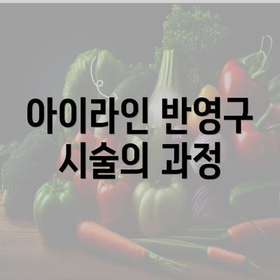 아이라인 반영구 시술의 과정