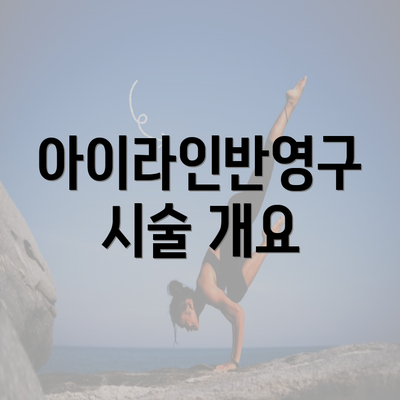 아이라인반영구 시술 개요