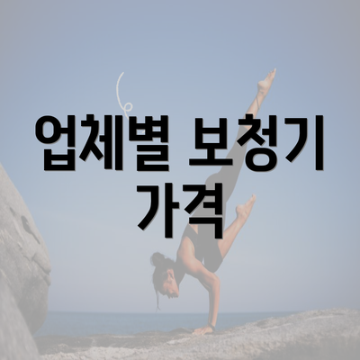 업체별 보청기 가격