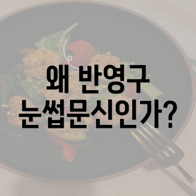 왜 반영구 눈썹문신인가?