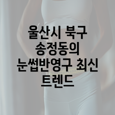 울산시 북구 송정동의 눈썹반영구 최신 트렌드