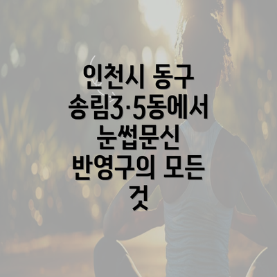 인천시 동구 송림3·5동에서 눈썹문신 반영구의 모든 것