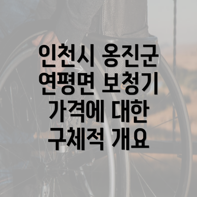 인천시 옹진군 연평면 보청기 가격에 대한 구체적 개요