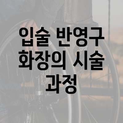 입술 반영구 화장의 시술 과정