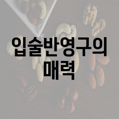 입술반영구의 매력