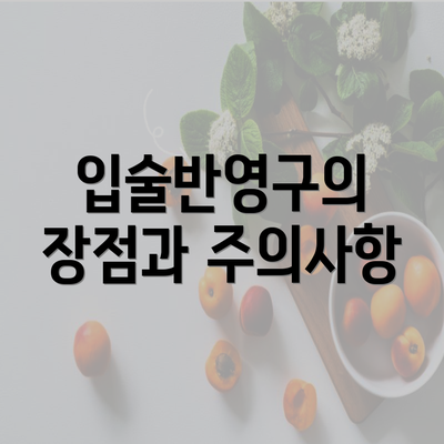 입술반영구의 장점과 주의사항