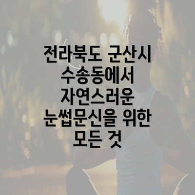 전라북도 군산시 수송동에서 자연스러운 눈썹문신을 위한 모든 것