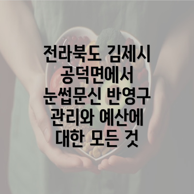 전라북도 김제시 공덕면에서 눈썹문신 반영구 관리와 예산에 대한 모든 것