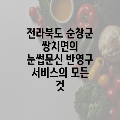 전라북도 순창군 쌍치면의 눈썹문신 반영구 서비스의 모든 것