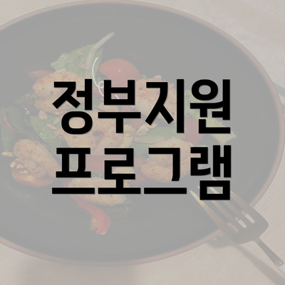 정부지원 프로그램