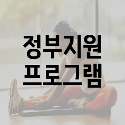 정부지원 프로그램