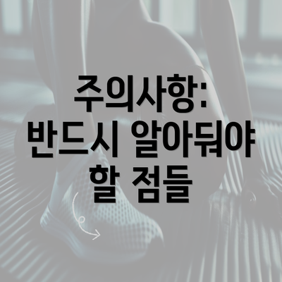 주의사항: 반드시 알아둬야 할 점들