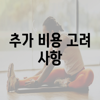 추가 비용 고려 사항