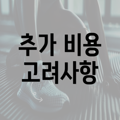 추가 비용 고려사항