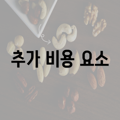 추가 비용 요소