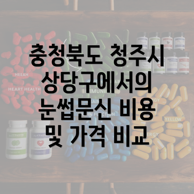 충청북도 청주시 상당구에서의 눈썹문신 비용 및 가격 비교