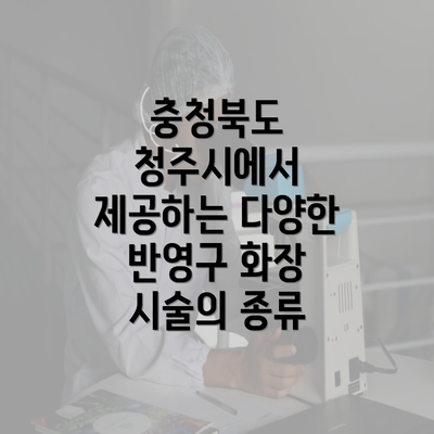 충청북도 청주시에서 제공하는 다양한 반영구 화장 시술의 종류