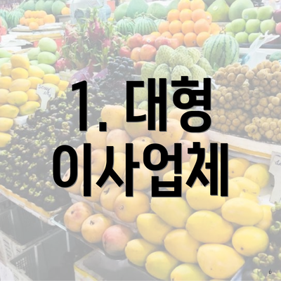 1. 대형 이사업체