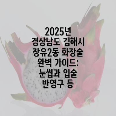 2025년 경상남도 김해시 장유2동 화장술 완벽 가이드: 눈썹과 입술 반영구 등