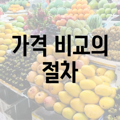 가격 비교의 절차