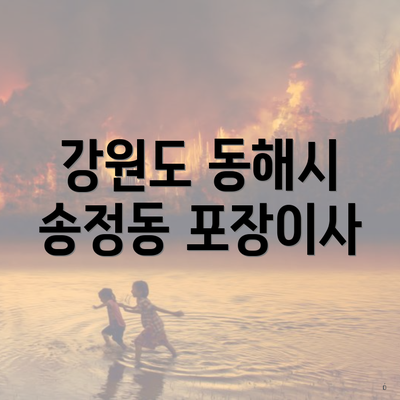 강원도 동해시 송정동 포장이사