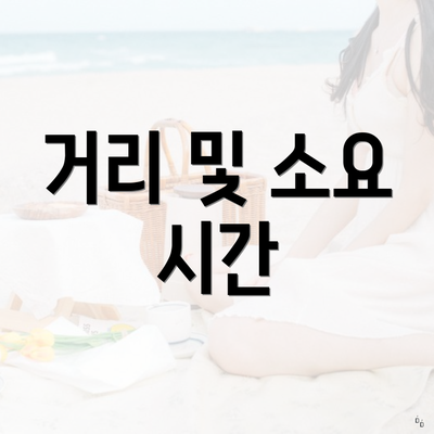 거리 및 소요 시간