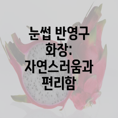 눈썹 반영구 화장: 자연스러움과 편리함