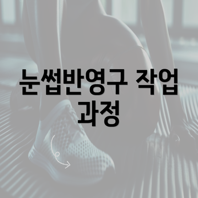 눈썹반영구 작업 과정