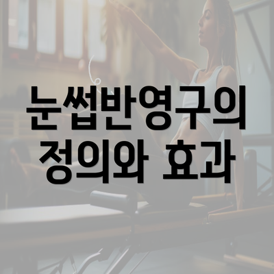 눈썹반영구의 정의와 효과