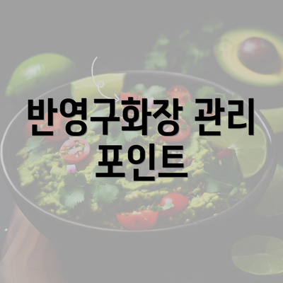 반영구화장 관리 포인트