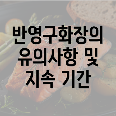 반영구화장의 유의사항 및 지속 기간