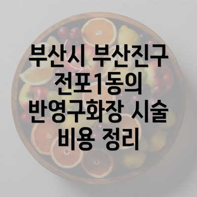 부산시 부산진구 전포1동의 반영구화장 시술 비용 정리