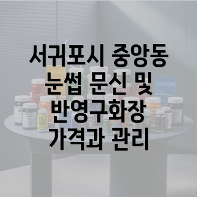 서귀포시 중앙동 눈썹 문신 및 반영구화장 가격과 관리