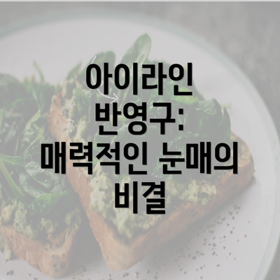 아이라인 반영구: 매력적인 눈매의 비결