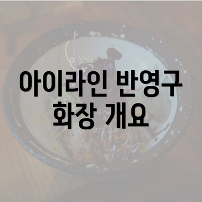 아이라인 반영구 화장 개요