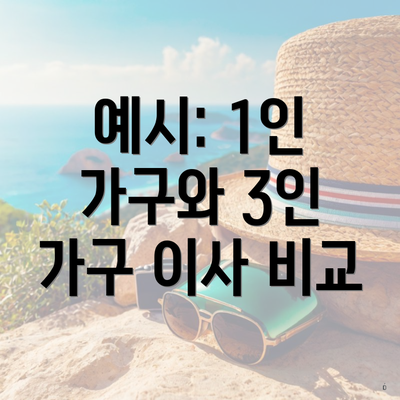 예시: 1인 가구와 3인 가구 이사 비교