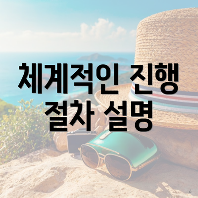 체계적인 진행 절차 설명