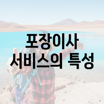 포장이사 서비스의 특성