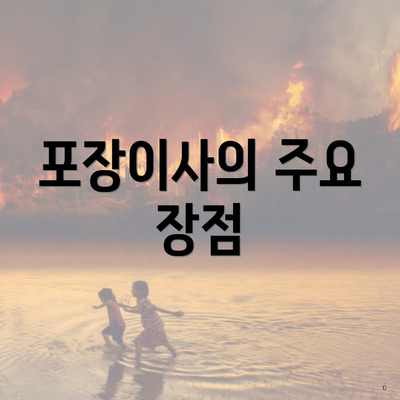 포장이사의 주요 장점