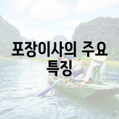 포장이사의 주요 특징