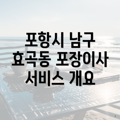 포항시 남구 효곡동 포장이사 서비스 개요