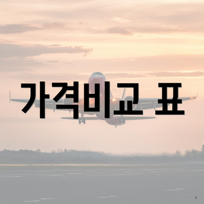 가격비교 표
