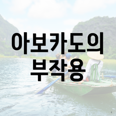 아보카도의 부작용