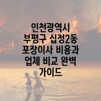 인천광역시 부평구 십정2동 포장이사 비용과 업체 비교 완벽 가이드