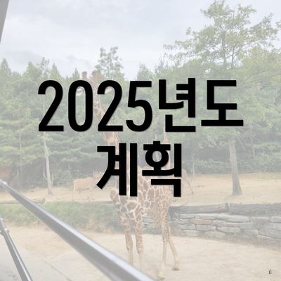 2025년도 계획