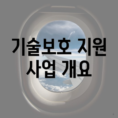기술보호 지원 사업 개요