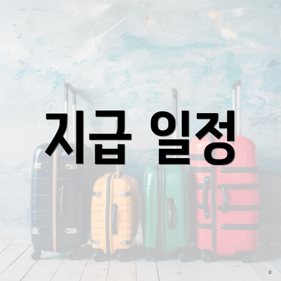 지급 일정