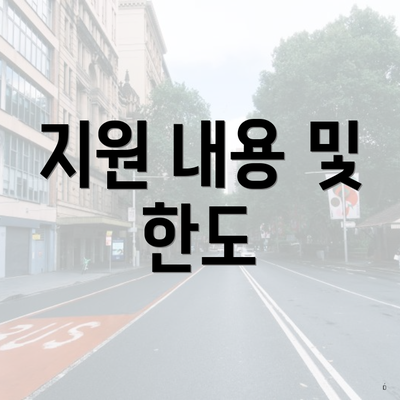 지원 내용 및 한도